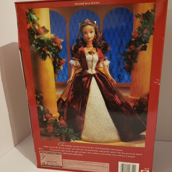 Disney's Beauty and the Beast Holiday Princess Belle doll Enchanted Chri… - Picture 6 of 10